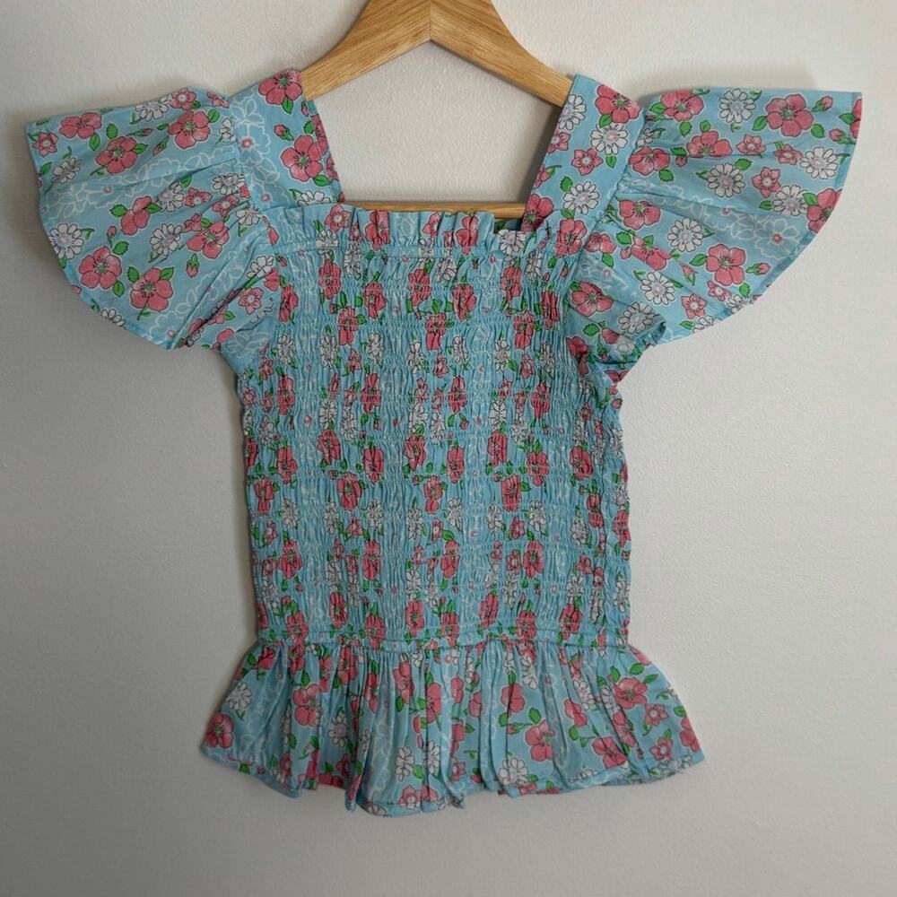 Bisby India Top Meadow Floral NWT size 6